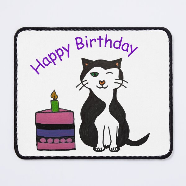 Item preview, One Eyed Cat Birthday Wish designed and sold by SueGhoshArt.