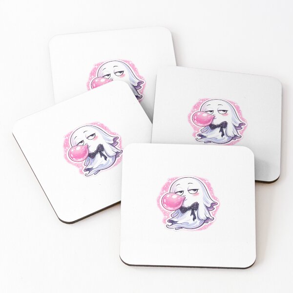 Item preview, Cute Sassy Ghost Bubblegum Sticker – Kawaii Ghost with Eye Roll & Pink Glow “Too Cool to Boo” designed and sold by SparkVault.