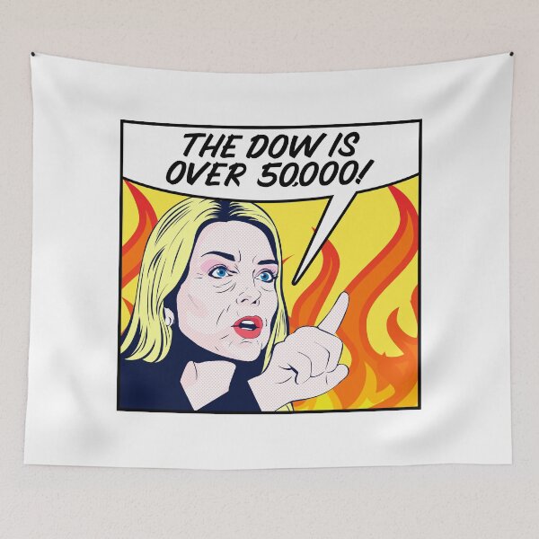 Item preview, The Dow is over 50,000 meme Pam Bondi designed and sold by Zummi.