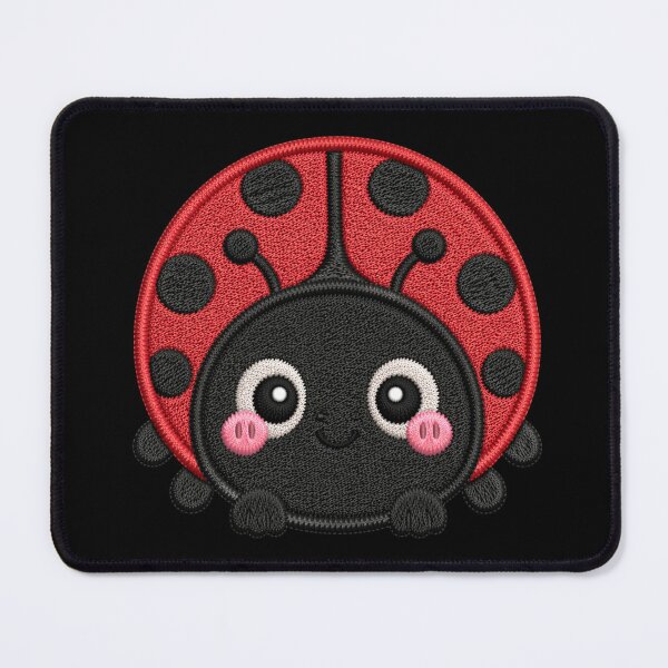 Item preview, Super Cute Kawaii Ladybug Embroidery Patch Style | Chibi Pastel Red Ladybug Aesthetic | Cute Insect Design designed and sold by ColorSplash123.