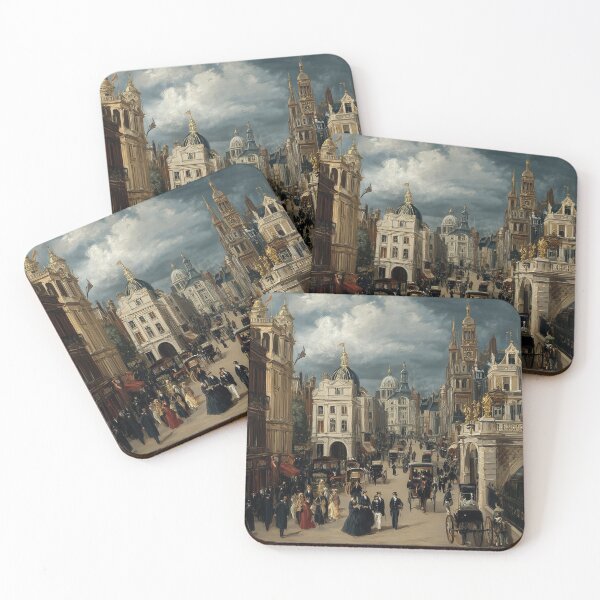 Item preview, Victorian Street Scene - Elegant Era in Motion designed and sold by VictorianDreams.