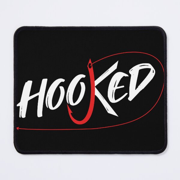 Item preview, Hooked Statement Tee – Clean Text Design with Red Hook designed and sold by mozou.