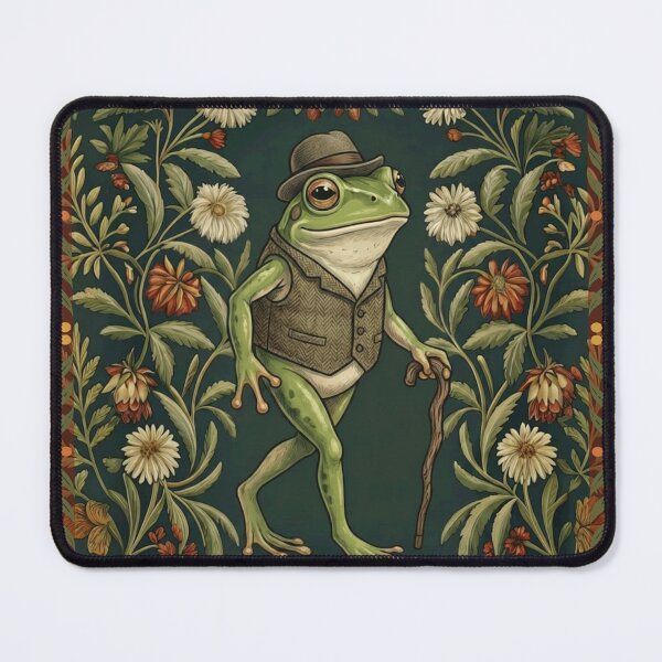 Item preview, Dapper Frog Victorian Arts Crafts Botanical designed and sold by AntiqueImages.