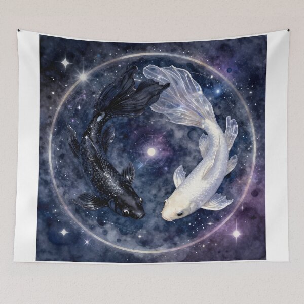 Item preview, Classic Cosmic Koi Fish Yin Yang designed and sold by Shelley Loewnau-Jones Studio.