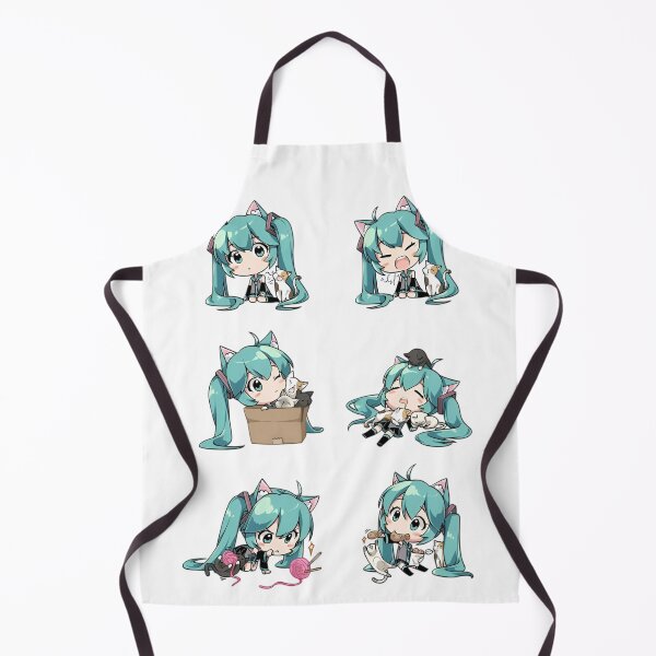 Item preview, Cute Chibi Anime Girl with Cats – Kawaii Sticker Set | Adorable Twin Tail Character designed and sold by Dyan4.