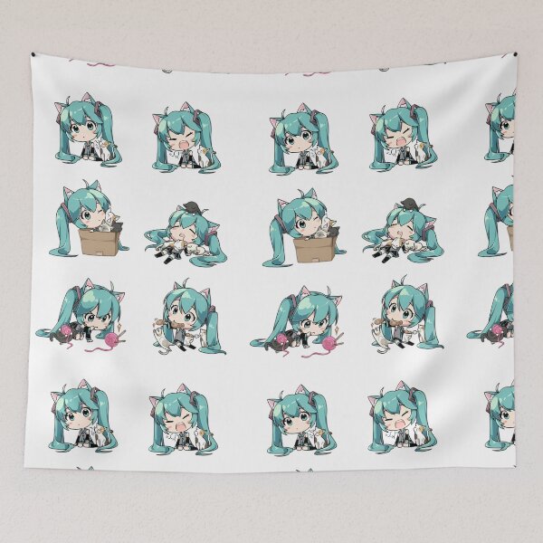 Item preview, Cute Chibi Anime Girl with Cats – Kawaii Sticker Set | Adorable Twin Tail Character designed and sold by Dyan4.