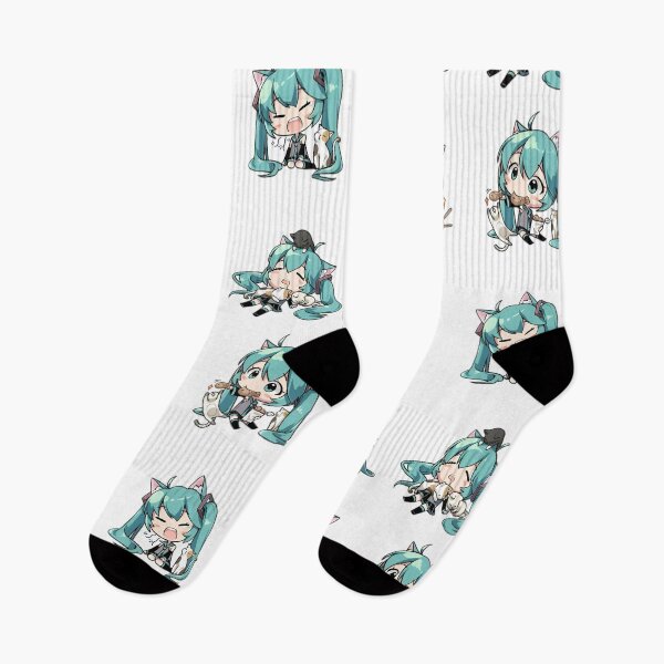 Item preview, Cute Chibi Anime Girl with Cats – Kawaii Sticker Set | Adorable Twin Tail Character designed and sold by Dyan4.