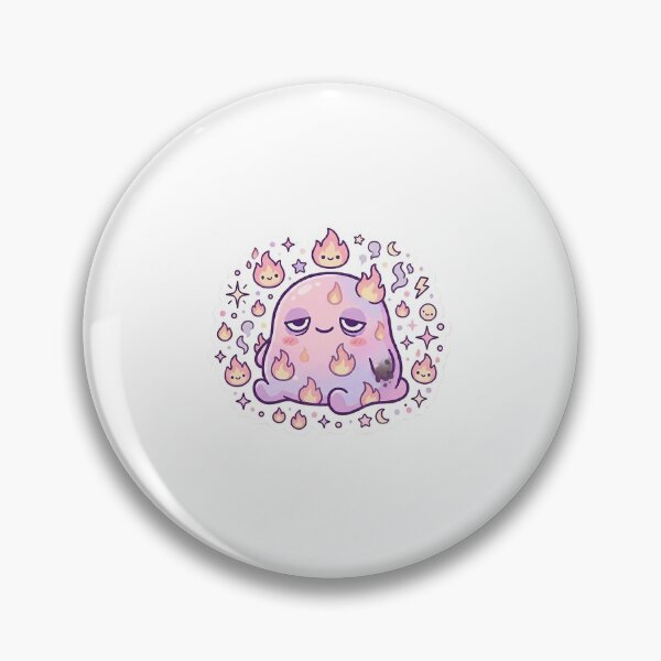 Item preview, Adorably Chaotic - Kawaii Blob & Mini Pastel Flames designed and sold by MEILEY-Shop.