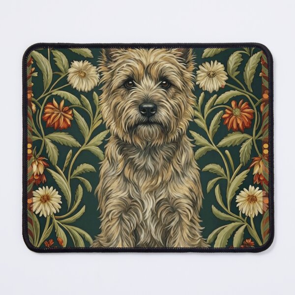 Item preview, Cairn Terrier Dog William Morris Botanical Style designed and sold by AntiqueImages.