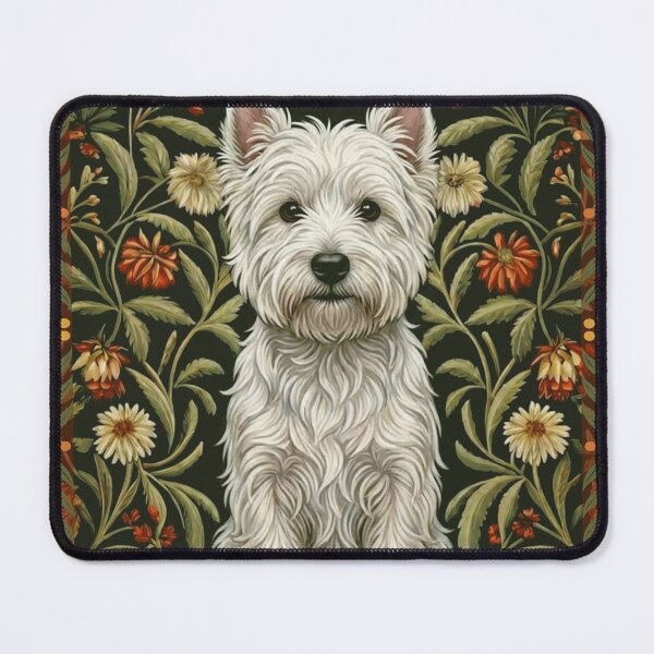 Item preview, Westie Dog William Morris Arts & Crafts Style Floral designed and sold by AntiqueImages.