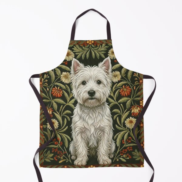 Item preview, Westie Dog William Morris Arts & Crafts Style Floral designed and sold by AntiqueImages.