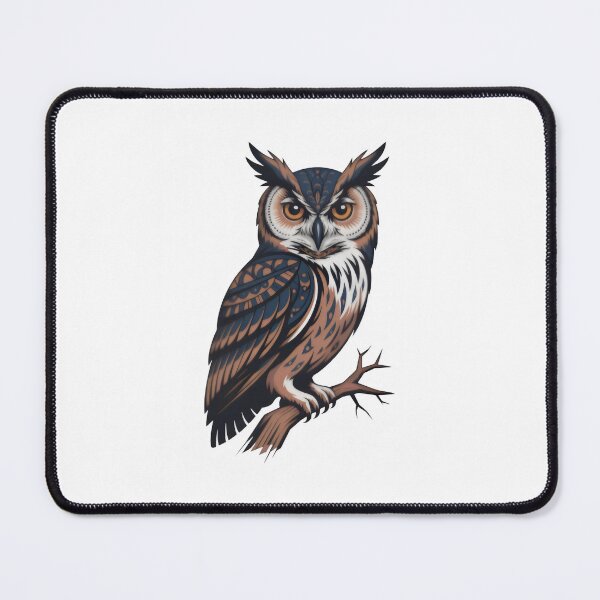 Item preview, Ornate Owl Illustration with Intricate Feather Patterns designed and sold by Zanigold.
