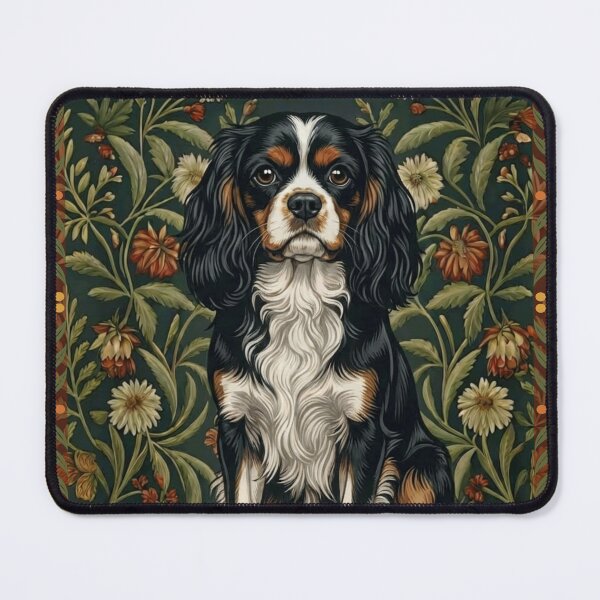Item preview, Cavalier King Charles Spaniel William Morris Style designed and sold by AntiqueImages.