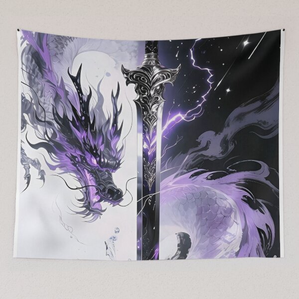 Item preview, Dark Dragon Sword Fantasy – Yin Yang Energy Blade | Epic Anime Style Artwork designed and sold by Dyan4.