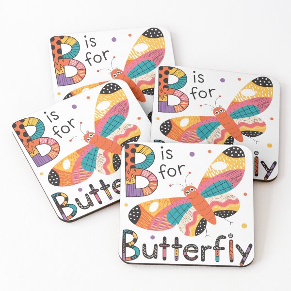 Item preview, B is for Butterfly – Colorful Alphabet Learning Art for Kids designed and sold by DigiGroove.