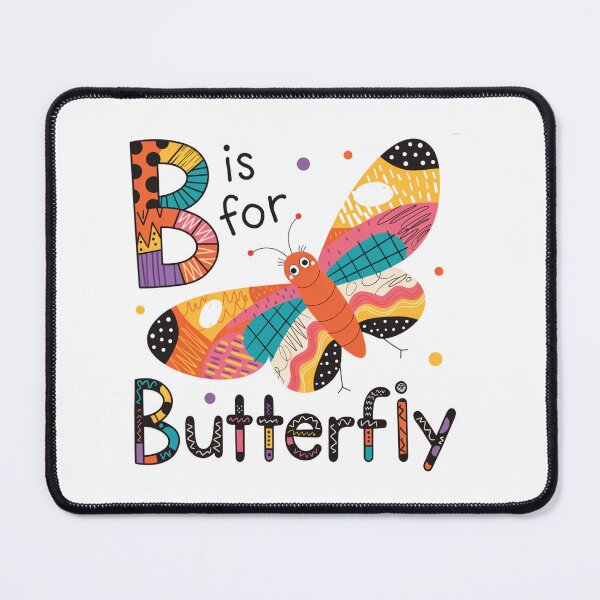Item preview, B is for Butterfly – Colorful Alphabet Learning Art for Kids designed and sold by DigiGroove.