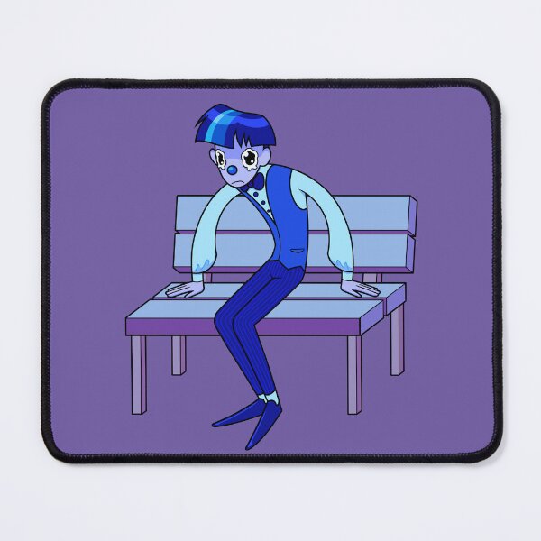Item preview, crying clown sitting on a bench designed and sold by selkaycik.
