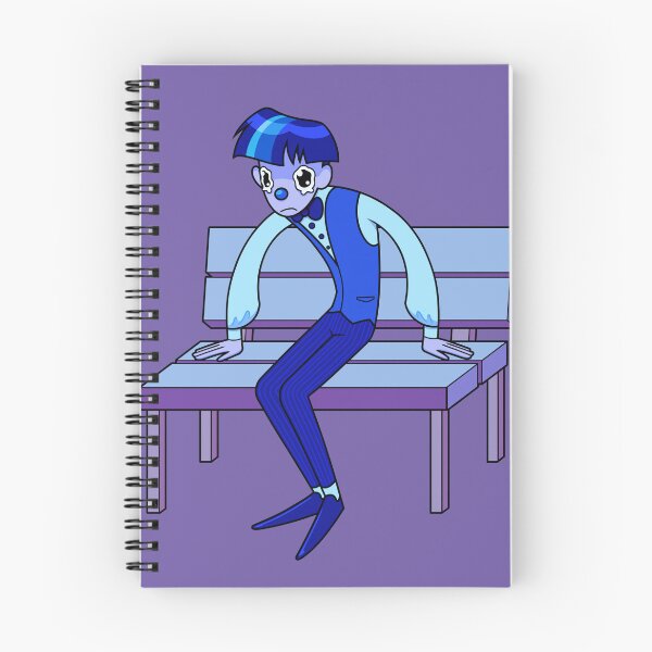 Item preview, crying clown sitting on a bench designed and sold by selkaycik.