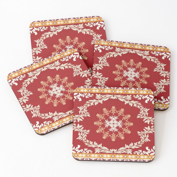 Item preview, Red Persian Floral Rug Pattern vintage floral background designed and sold by ChaReePat.