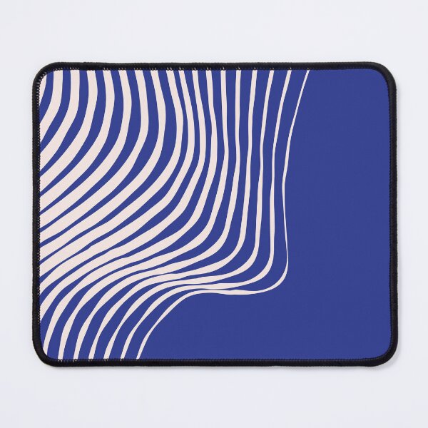 Item preview, Deep Sea – Flowing Abstract Line Pattern in Deep Blue, Calm Minimal Aesthetic designed and sold by Helmina Groper.