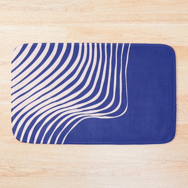 Item preview, Deep Sea – Flowing Abstract Line Pattern in Deep Blue, Calm Minimal Aesthetic designed and sold by Helmina Groper.