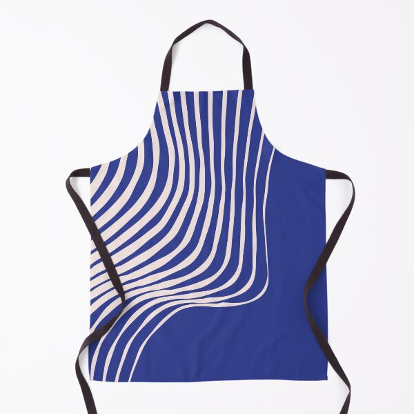 Item preview, Deep Sea – Flowing Abstract Line Pattern in Deep Blue, Calm Minimal Aesthetic designed and sold by Helmina Groper.