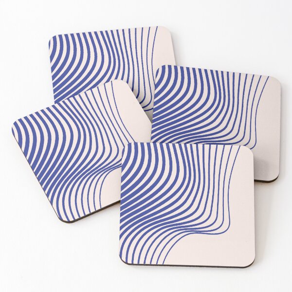 Item preview, Sea Whisper – Flowing Blue and Sand Abstract Line Pattern, Calm Coastal Aesthetic designed and sold by Helmina Groper.