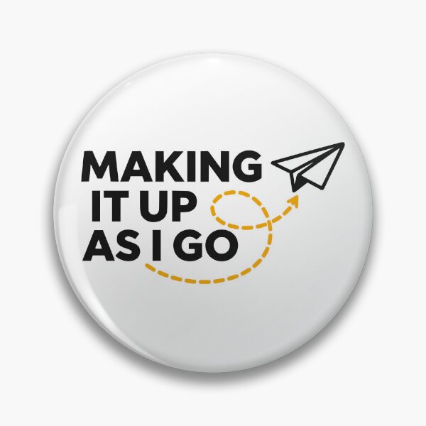 Item preview, Minimalist Making It Up Paper Airplane Quote designed and sold by FunFitLife Studio.