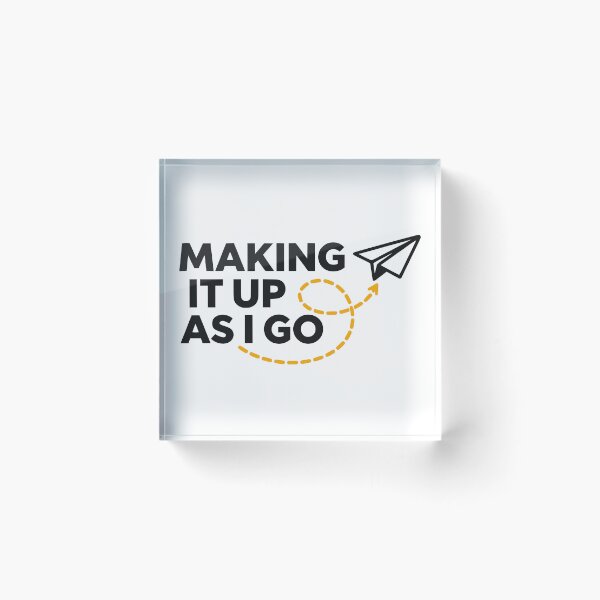 Item preview, Minimalist Making It Up Paper Airplane Quote designed and sold by FunFitLife Studio.
