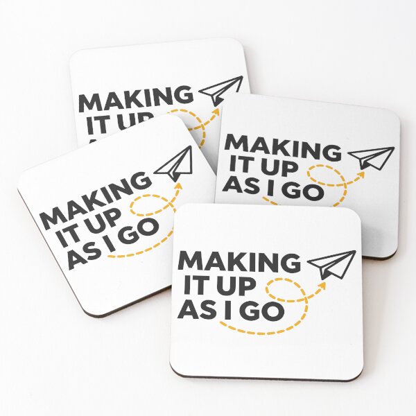 Item preview, Minimalist Making It Up Paper Airplane Quote designed and sold by FunFitLife Studio.
