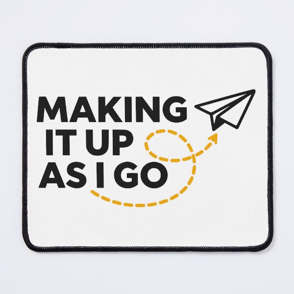 Item preview, Minimalist Making It Up Paper Airplane Quote designed and sold by FunFitLife Studio.