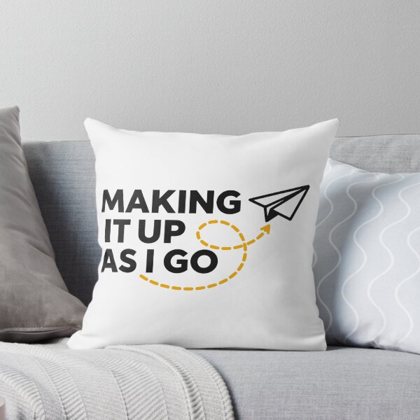 Item preview, Minimalist Making It Up Paper Airplane Quote designed and sold by FunFitLife Studio.