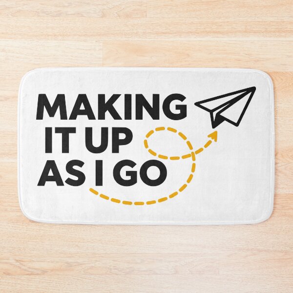 Item preview, Minimalist Making It Up Paper Airplane Quote designed and sold by FunFitLife Studio.