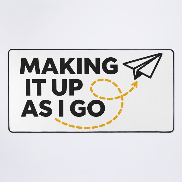Item preview, Minimalist Making It Up Paper Airplane Quote designed and sold by FunFitLife Studio.