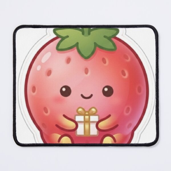 Item preview, Strawberry Gift Kawaii Sticker – Cute Love Minimal Aesthetic designed and sold by Dakochaaan.