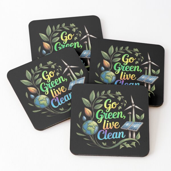 Item preview, Go Green, Live Clean designed and sold by mirciashop.