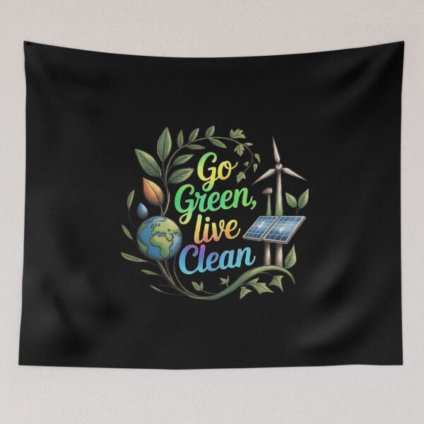 Item preview, Go Green, Live Clean designed and sold by mirciashop.