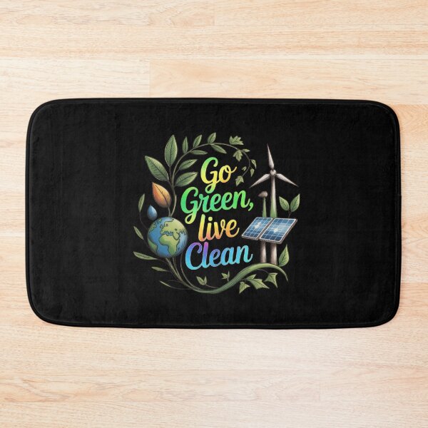 Item preview, Go Green, Live Clean designed and sold by mirciashop.