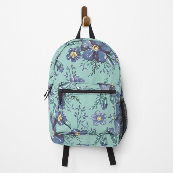 Item preview, Vintage Watercolor Boho Floral Pattern on Turquoise designed and sold by cirgitstudio.
