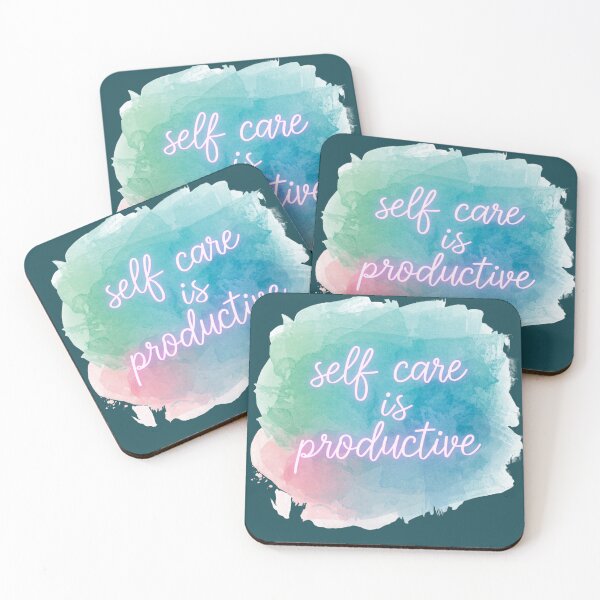 Item preview, Self Care is Productive Watercolor Script designed and sold by RizziesDesign.