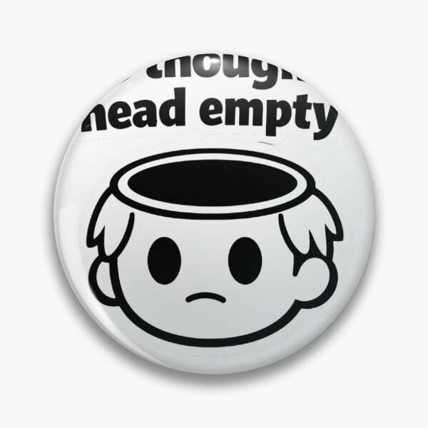 Item preview, No thoughts head empty meme aesthetic sticker designed and sold by VIBE BY NADA.