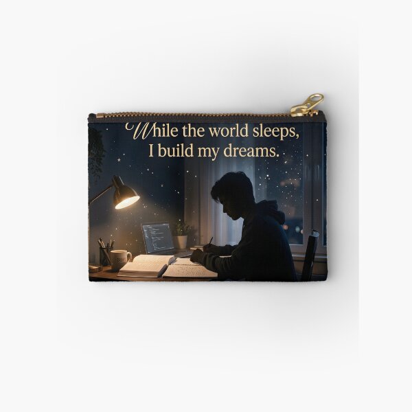 Item preview, Midnight Dreamer Study Aesthetic - While The World Sleeps Quote designed and sold by MCV-Designs.