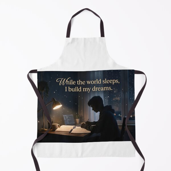 Item preview, Midnight Dreamer Study Aesthetic - While The World Sleeps Quote designed and sold by MCV-Designs.