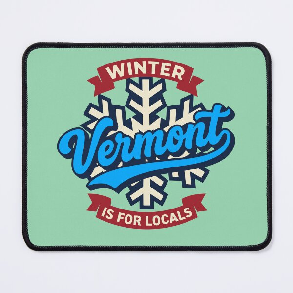 Item preview, Vermont Winter Is For Locals Retro 802 Heavy Script Snowflake designed and sold by Cozy-Old-Pub.