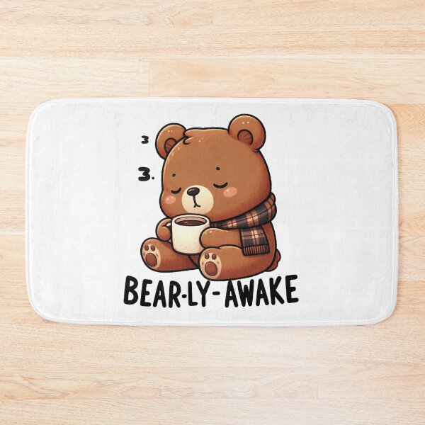 Item preview, Bearly Awake Funny Bear And Coffee designed and sold by FurAndFlaireg.
