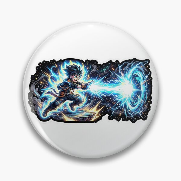 Item preview, Anime Energy Blast Sticker – Power Action Design designed and sold by SainiArt19.