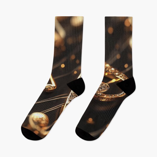 Item preview, Golden Musical Notes with Pearls – Elegant Classical Music Design designed and sold by WordPlayStudio.