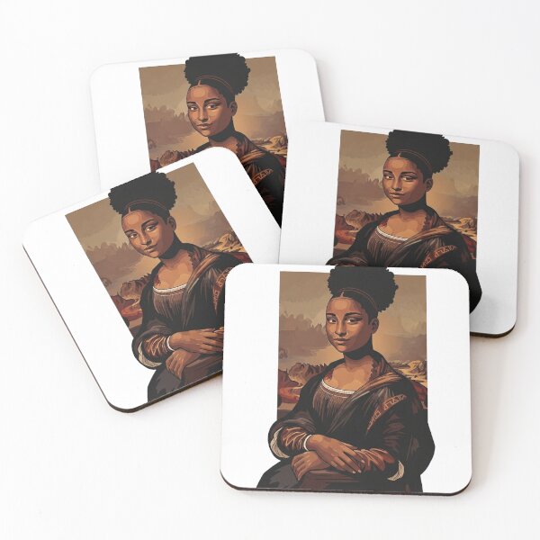 Item preview, Afro Mona Lisa – Modern African Queen Art Illustration  designed and sold by Pollock.
