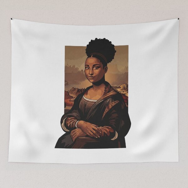 Item preview, Afro Mona Lisa – Modern African Queen Art Illustration  designed and sold by Pollock.