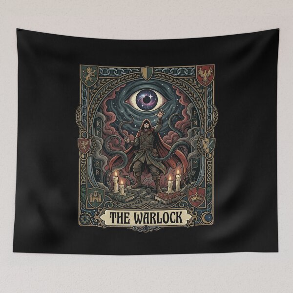 Item preview, The Warlock Eldritch Tarot Card Fantasy RPG Art designed and sold by Fenay Designs.